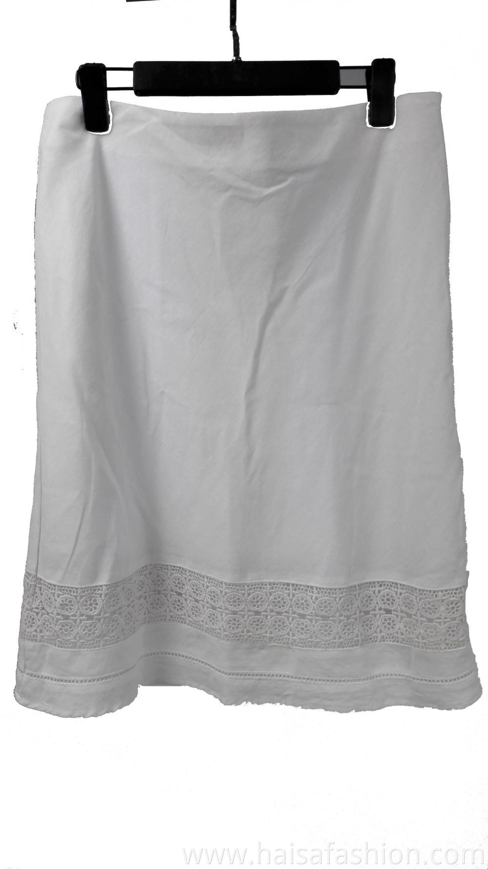 White Color Skirt For Ladies